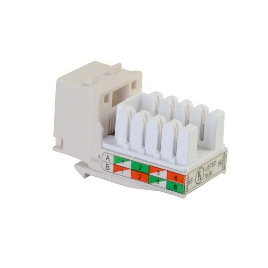 Cables to Go Cat6 Rj45 Utp Keystone Jack - Ivory New