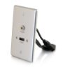 Cables to Go Hdmi® And 3.5Mm Audio Pass Through Single Gang Wall Plate - Brushed Aluminum New