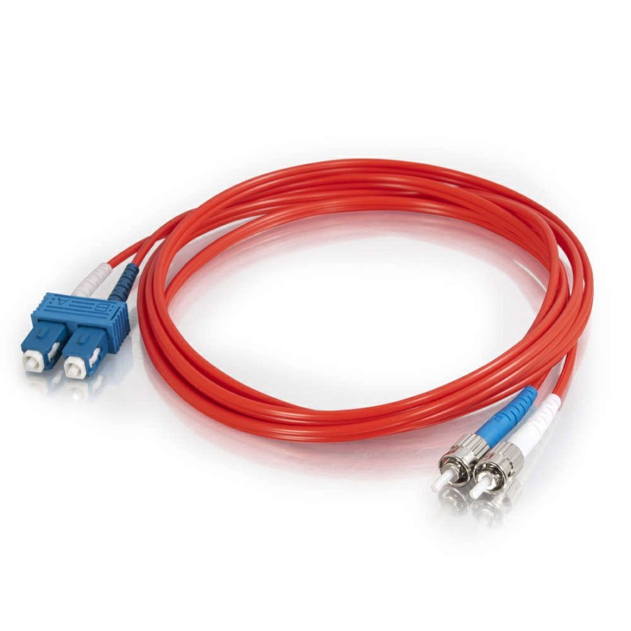 Cables to Go 6.6Ft (2M) Sc-St 9/125 Os2 Duplex Single-Mode Pvc Fiber Optic Cable - Red Online