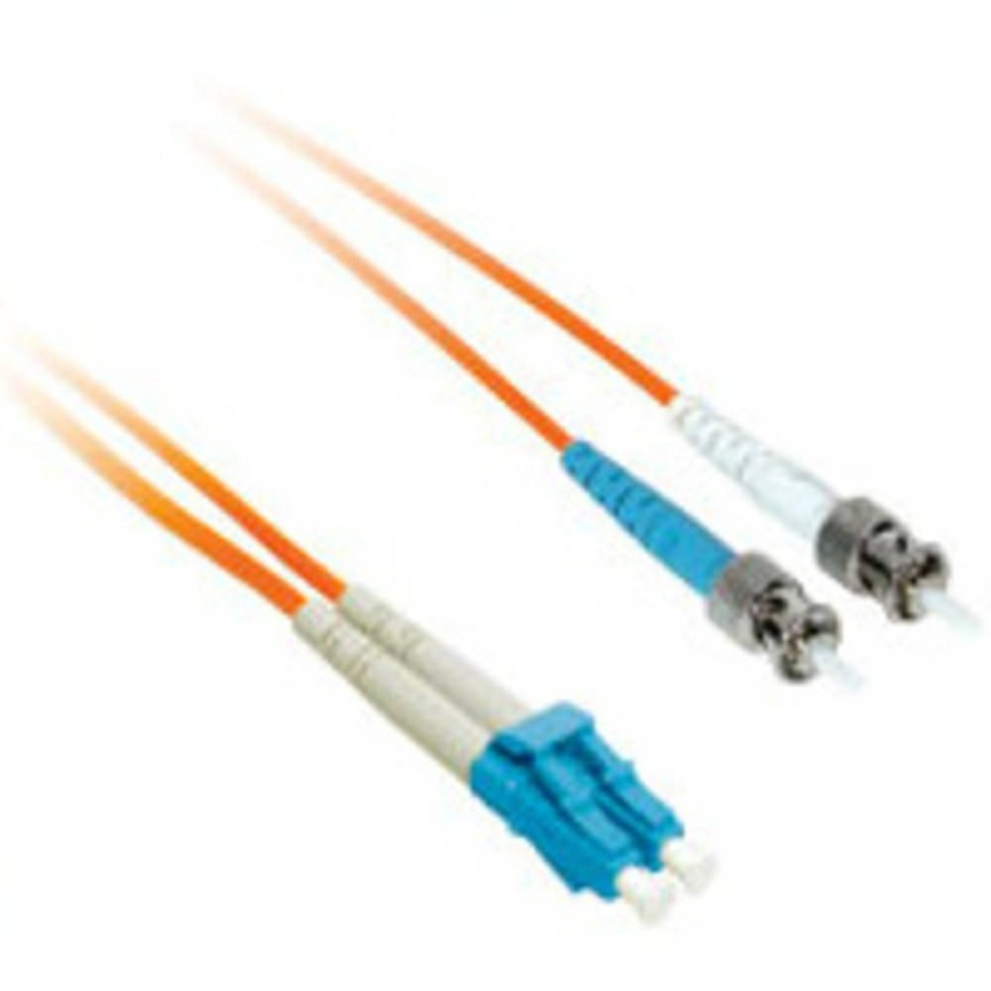 Cables to Go 9.8Ft (3M) Lc-St 50/125 Om2 Duplex Multimode Fiber Optic Cable (Taa Compliant) - Plenum Cmp-Rated - Orange Best