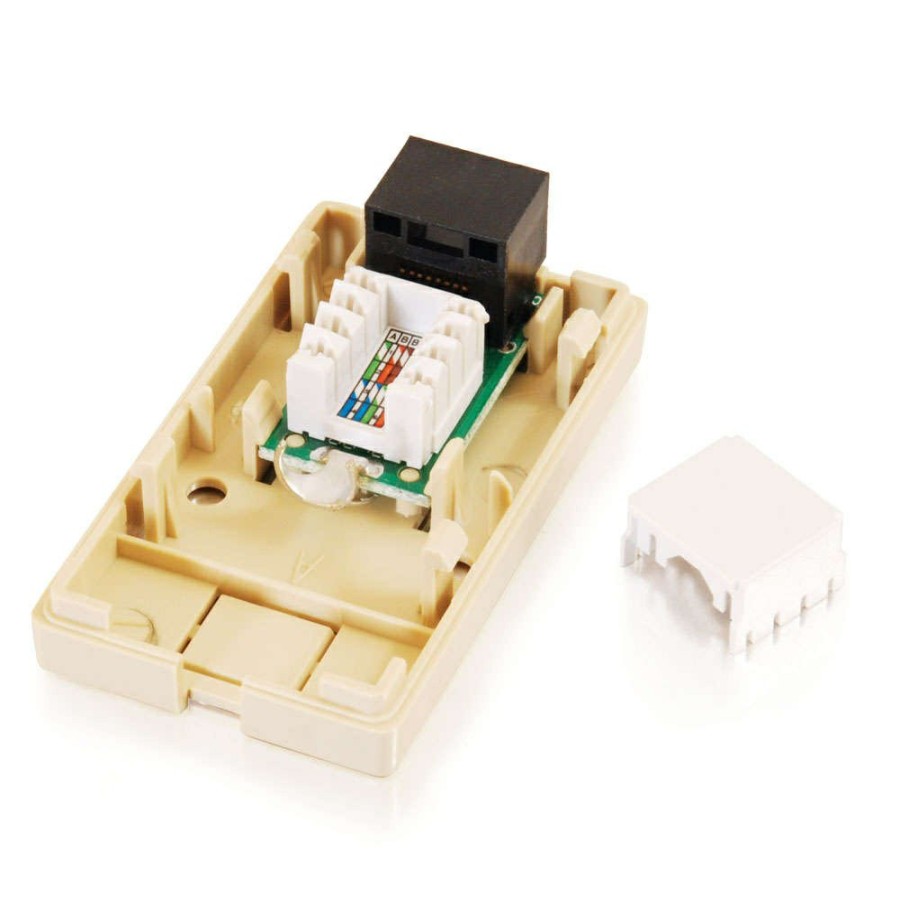 Cables to Go 1-Port Cat5E Surface Mount Box - White Best