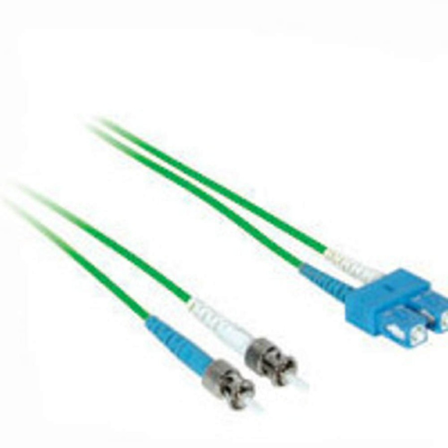 Cables to Go 9.8Ft (3M) Sc-St 50/125 Om2 Duplex Multimode Pvc Fiber Optic Cable (Taa Compliant) - Green Online