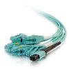 Cables to Go 6.6Ft (2M) Mtp® Compatible Mpo To 6 Duplex Fiber Breakout Cable Om3 Riser Rated (Taa Compliant) (Ofnr) Clearance