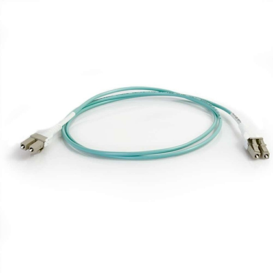 Cables to Go 16.4Ft (5M) Lc Uniboot 10Gb 50/125 Om3 Duplex Multimode Pvc Fiber Optic Cable - Aqua Best