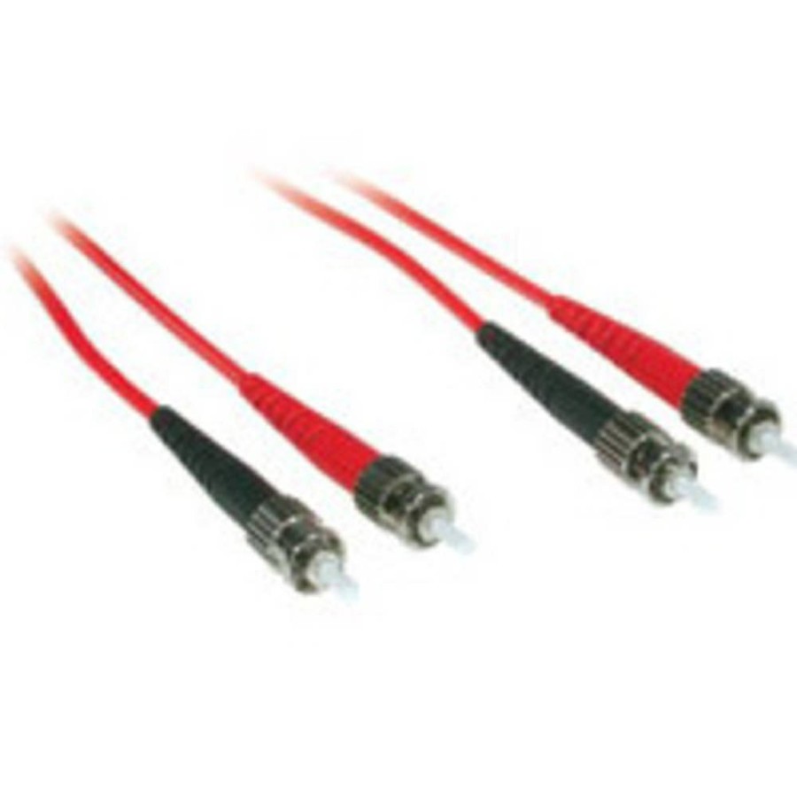 Cables to Go 9.8Ft (3M) St-St 62.5/125 Om1 Duplex Multimode Pvc Fiber Optic Cable - Red Clearance