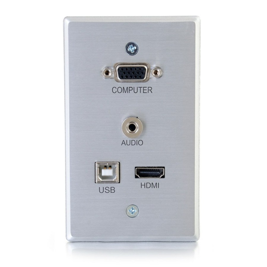 Cables to Go Rapidrun Vga + 3.5Mm + Hdmi And Usb Pass Through Single Gang Wall Plate Wholesale